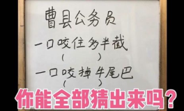 一口咬住多半截打一字谜底,一口咬住多半截，揭秘汉字奥秘之谜底”